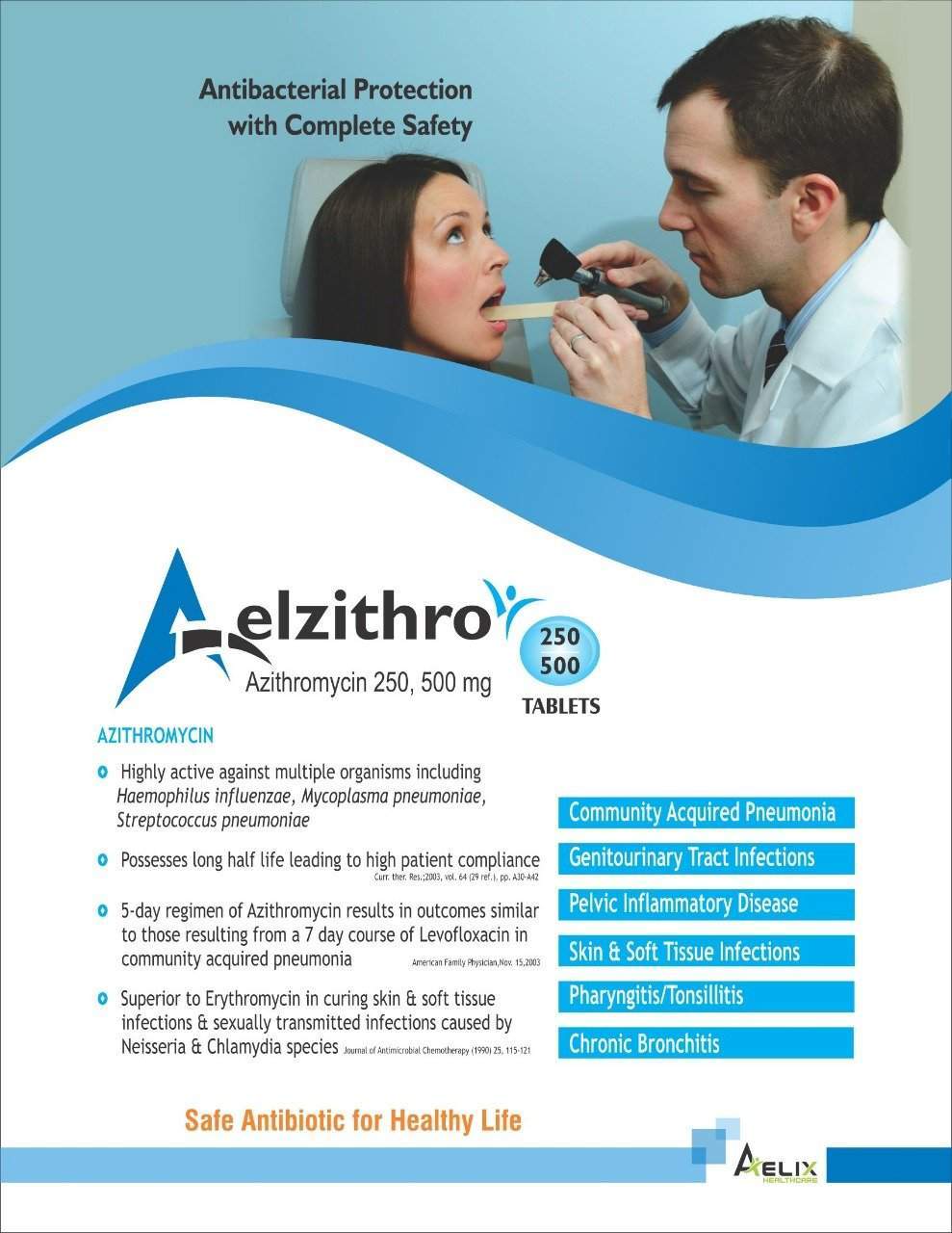 Aelizithro Azithromycin 250,500 mg